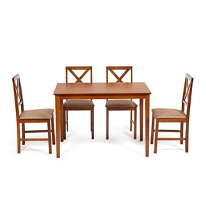 Обеденный комплект Хадсон (стол + 4 стула) id 13831 Espresso арт.13831 в Батайске
